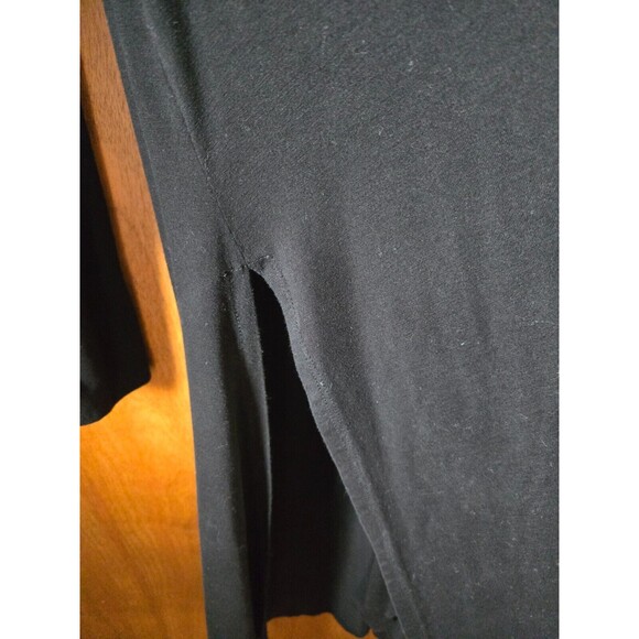 Eileen Fisher Medium Black Tencel Blend Long Belted Duster Cardigan Sweater - Picture 6 of 10